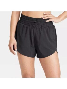 All in Motion size Small Woven High-Rise Shorts 3" BLACK NEW